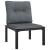 Set mobilier de grădină, 5 piese, negru/gri, poliratan GartenMobel Dekor
