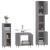 Set dulapuri de baie, 3 piese, gri sonoma, lemn prelucrat GartenMobel Dekor