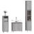 Set dulapuri de baie, 3 piese, gri sonoma, lemn prelucrat GartenMobel Dekor