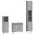 Set dulapuri de baie, 3 piese, gri sonoma, lemn prelucrat GartenMobel Dekor
