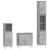 Set dulapuri de baie, 3 piese, gri beton, lemn prelucrat GartenMobel Dekor