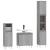 Set dulapuri de baie, 3 piese, gri sonoma, lemn prelucrat GartenMobel Dekor