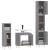 Set dulapuri de baie, 3 piese, gri sonoma, lemn prelucrat GartenMobel Dekor