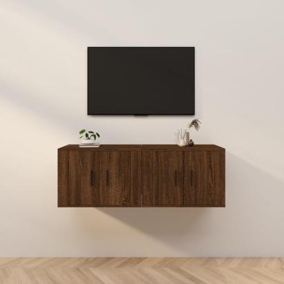 Dulapuri TV de perete, 2 buc., stejar maro, 57x34,5x40 cm GartenMobel Dekor