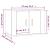 Dulapuri TV montate pe perete, 3 buc., alb, 57x34,5x40 cm GartenMobel Dekor