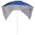 Umbrelă de plajă cu pereți laterali Albastru 215 cm GartenMobel Dekor