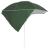 Umbrelă de plajă cu pereți laterali verde 215 cm GartenMobel Dekor