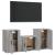 Set dulap TV, 3 piese, gri sonoma, lemn prelucrat GartenMobel Dekor