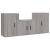 Set dulap TV, 3 piese, gri sonoma, lemn prelucrat GartenMobel Dekor