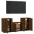 Set dulap TV, 3 piese, stejar maro, lemn prelucrat GartenMobel Dekor