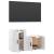 Set dulap TV, 2 piese, alb extralucios, lemn prelucrat GartenMobel Dekor