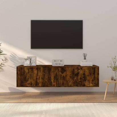 Set dulapuri TV, 3 piese, stejar fumuriu, lemn prelucrat GartenMobel Dekor