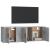 Set dulap TV, 2 piese, gri beton, lemn prelucrat GartenMobel Dekor
