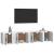Set dulap TV, 4 piese, alb, lemn prelucrat GartenMobel Dekor