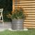Jardinieră grădină gri 40x40x36 cm oțel vopsit electrostatic GartenMobel Dekor