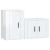 Set dulap TV, 2 piese, alb extralucios, lemn prelucrat GartenMobel Dekor