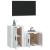 Set dulap TV, 2 piese, alb extralucios, lemn prelucrat GartenMobel Dekor