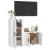 Set dulap TV, 2 piese, alb, lemn prelucrat GartenMobel Dekor