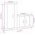 Set dulap TV, 2 piese, alb, lemn prelucrat GartenMobel Dekor