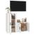 Set dulap TV, 2 piese, alb extralucios, lemn prelucrat GartenMobel Dekor