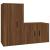 Set dulapuri TV, 2 piese, stejar maro, lemn prelucrat GartenMobel Dekor