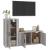 Set dulapuri TV, 2 piese, gri sonoma, lemn prelucrat GartenMobel Dekor