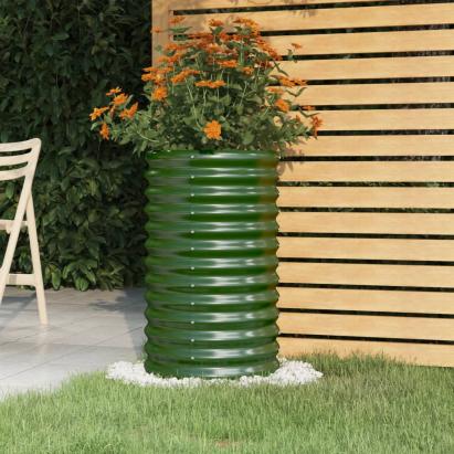 Jardinieră grădină verde 40x40x68 cm oțel vopsit electrostatic GartenMobel Dekor
