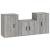 Set dulap TV, 3 piese, gri sonoma, lemn prelucrat GartenMobel Dekor