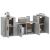 Set dulapuri TV, 3 piese, gri beton, lemn prelucrat GartenMobel Dekor