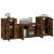Set dulapuri TV, 3 piese, stejar fumuriu, lemn prelucrat GartenMobel Dekor