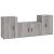 Set dulap TV, 3 piese, gri sonoma, lemn prelucrat GartenMobel Dekor