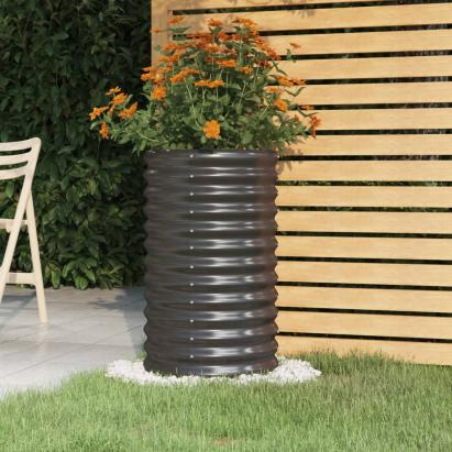 Jardinieră antracit 40x40x68 cm oțel vopsit electrostatic GartenMobel Dekor