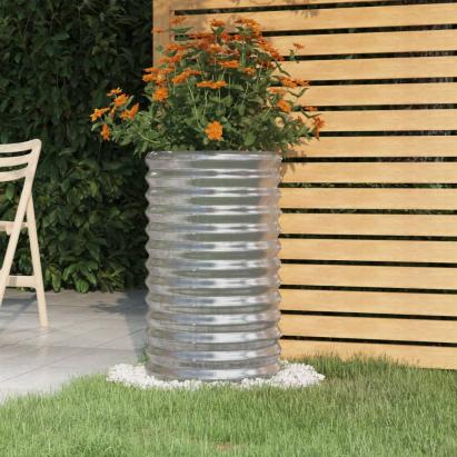 Jardinieră argintiu 40x40x68 cm oțel vopsit electrostatic GartenMobel Dekor
