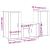 Set dulap TV, 3 piese, gri sonoma, lemn prelucrat GartenMobel Dekor