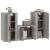 Set dulap TV, 3 piese, gri sonoma, lemn prelucrat GartenMobel Dekor
