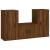 Set dulap TV, 3 piese, stejar maro, lemn prelucrat GartenMobel Dekor