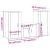 Set dulap TV, 3 piese, stejar maro, lemn prelucrat GartenMobel Dekor