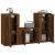 Set dulap TV, 3 piese, stejar maro, lemn prelucrat GartenMobel Dekor