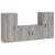 Set dulap TV, 3 piese, gri sonoma, lemn prelucrat GartenMobel Dekor