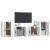 Set dulap TV, 4 piese, alb, lemn prelucrat GartenMobel Dekor