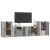 Set dulapuri TV, 4 piese, gri sonoma, lemn prelucrat GartenMobel Dekor