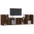 Set dulapuri TV, 4 piese, stejar maro, lemn prelucrat GartenMobel Dekor
