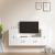 Set dulap TV, 4 piese, alb, lemn prelucrat GartenMobel Dekor