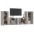 Set dulapuri TV, 4 piese, gri sonoma, lemn prelucrat GartenMobel Dekor