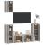 Set dulapuri TV, 5 piese, gri sonoma, lemn prelucrat GartenMobel Dekor