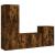 Set dulapuri TV, 4 piese, stejar fumuriu, lemn prelucrat GartenMobel Dekor