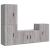 Set dulapuri TV, 4 piese, gri sonoma, lemn prelucrat GartenMobel Dekor