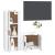 Set dulap TV, 2 piese, alb extralucios, lemn prelucrat GartenMobel Dekor