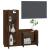 Set dulapuri TV, 2 piese, stejar maro, lemn prelucrat GartenMobel Dekor