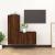 Set dulapuri TV, 2 piese, stejar maro, lemn prelucrat GartenMobel Dekor
